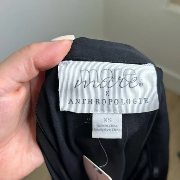 NWT Anthropologie Mare Mare Black Maxi Skirt Side Slit Hem XS - Picture 13 of 16